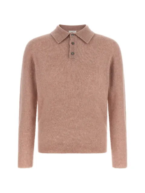 Roberto Collina brushed long-sleeved polo shirt