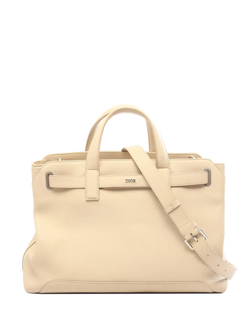 Christian Dior Pre-Owned 2000-2026 Medium Leather Normandy Tote satchel - Neutrals