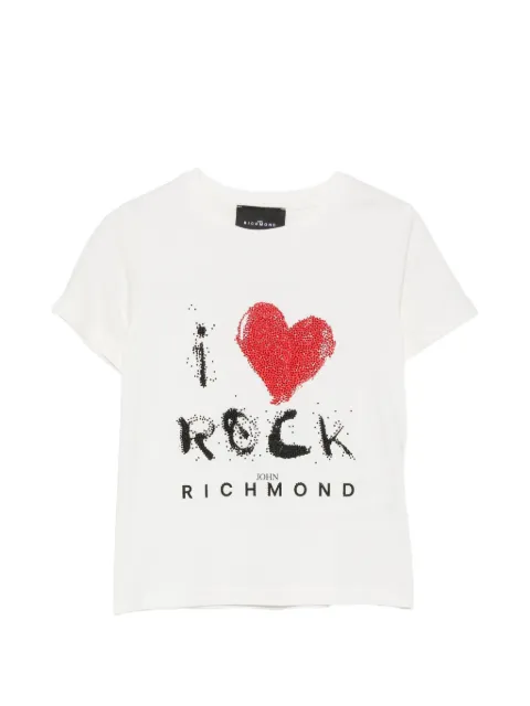 John Richmond Junior sequin-embellished logo-print T-shirt