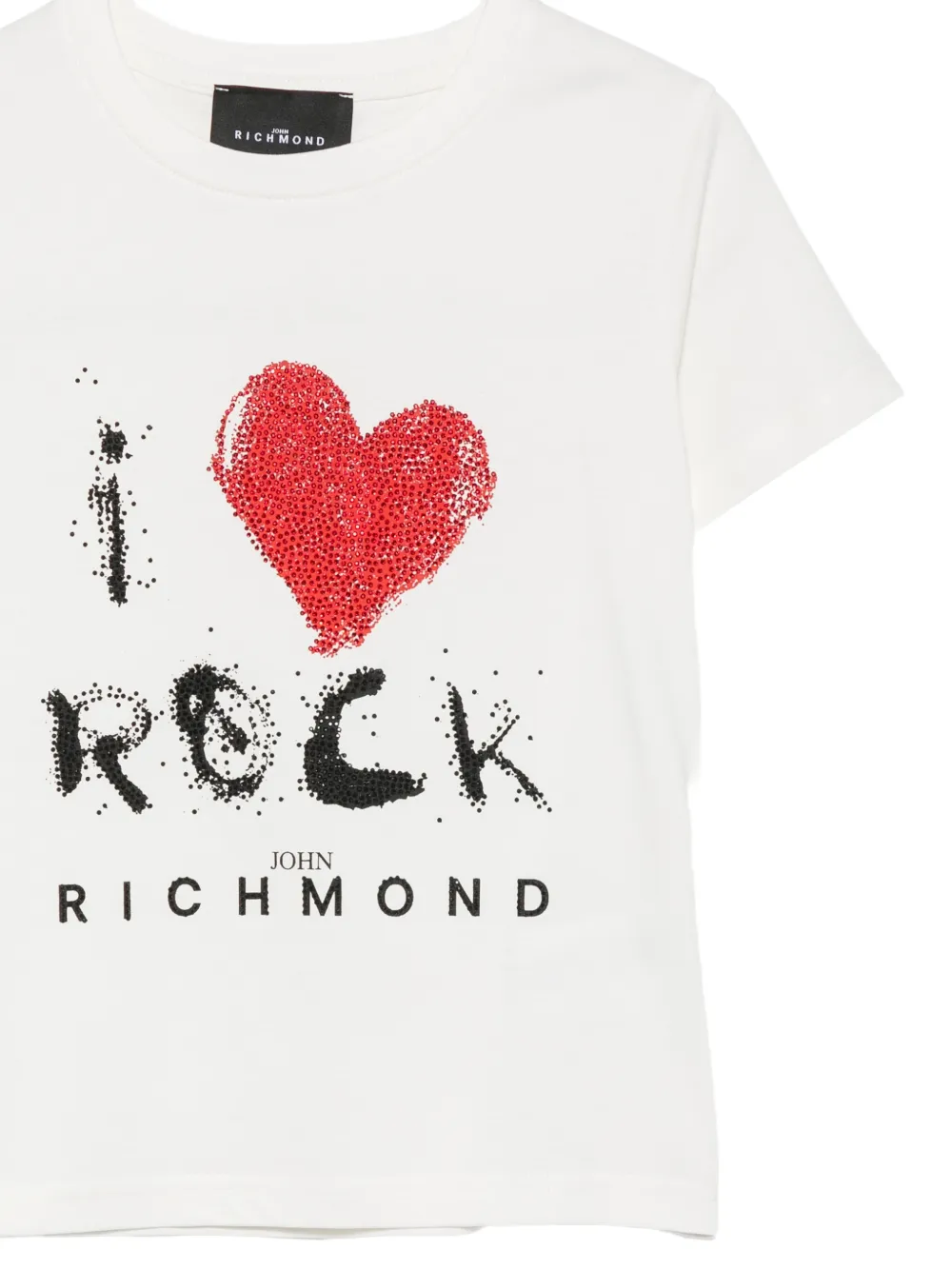 John Richmond Junior T-shirt met pailletten Wit