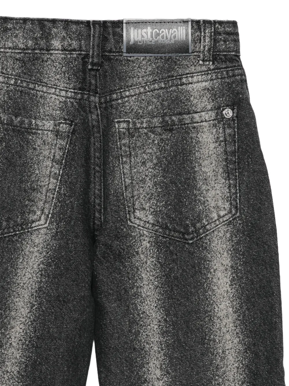 Just Cavalli Kids acid-wash jeans Zwart