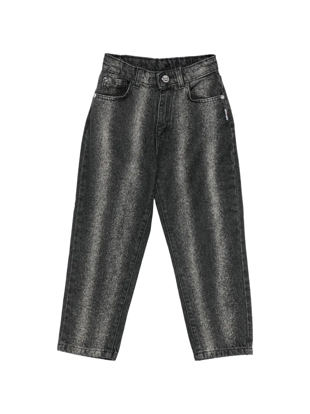 Just Cavalli Kids acid-wash jeans Zwart