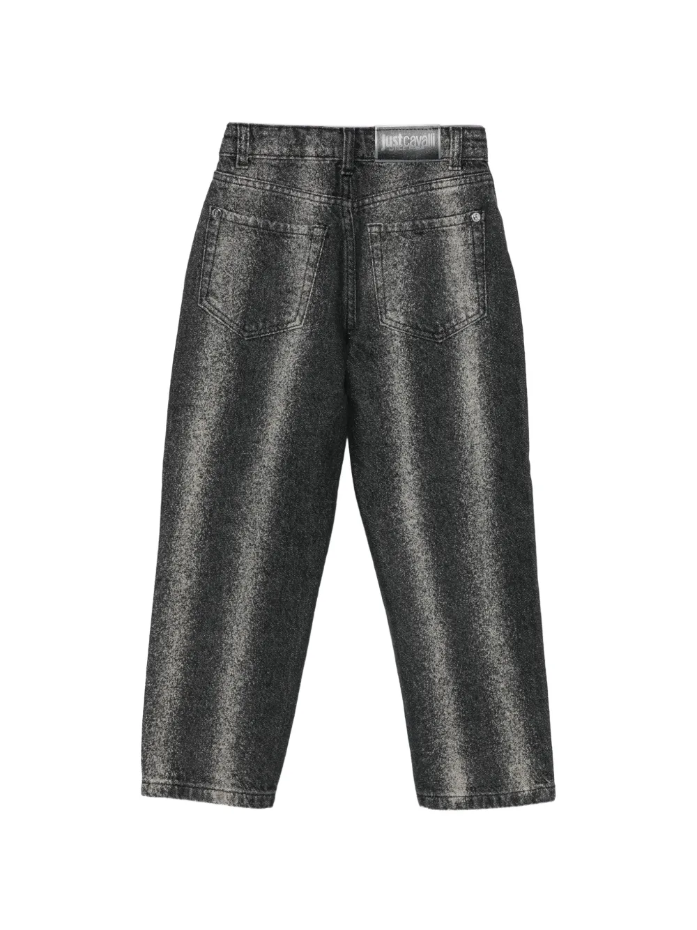 Just Cavalli Kids acid-wash jeans Zwart