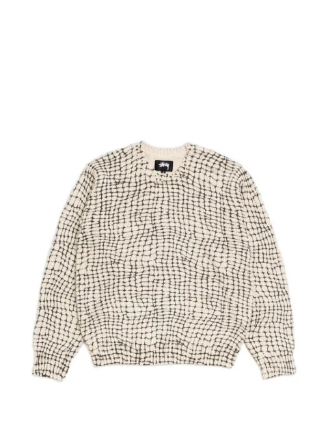 Stüssy mesh-print sweater