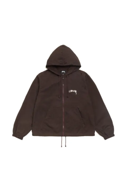 Stüssy Beach Shell logo-print hooded jacket