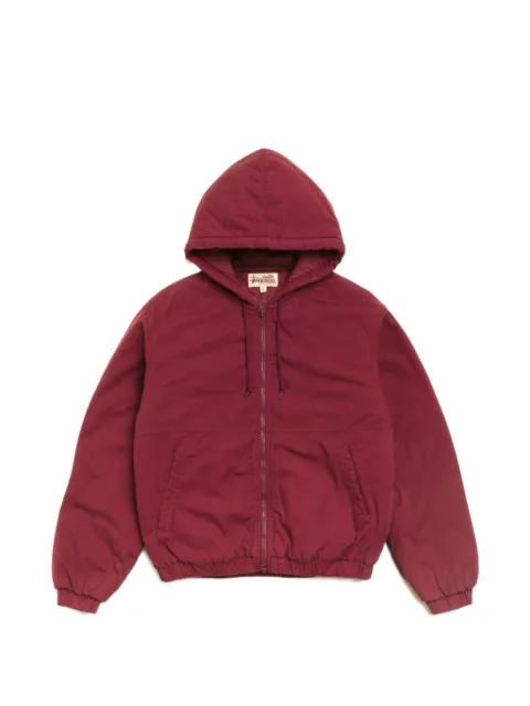 Stüssy ripstop-texture hooded jacket