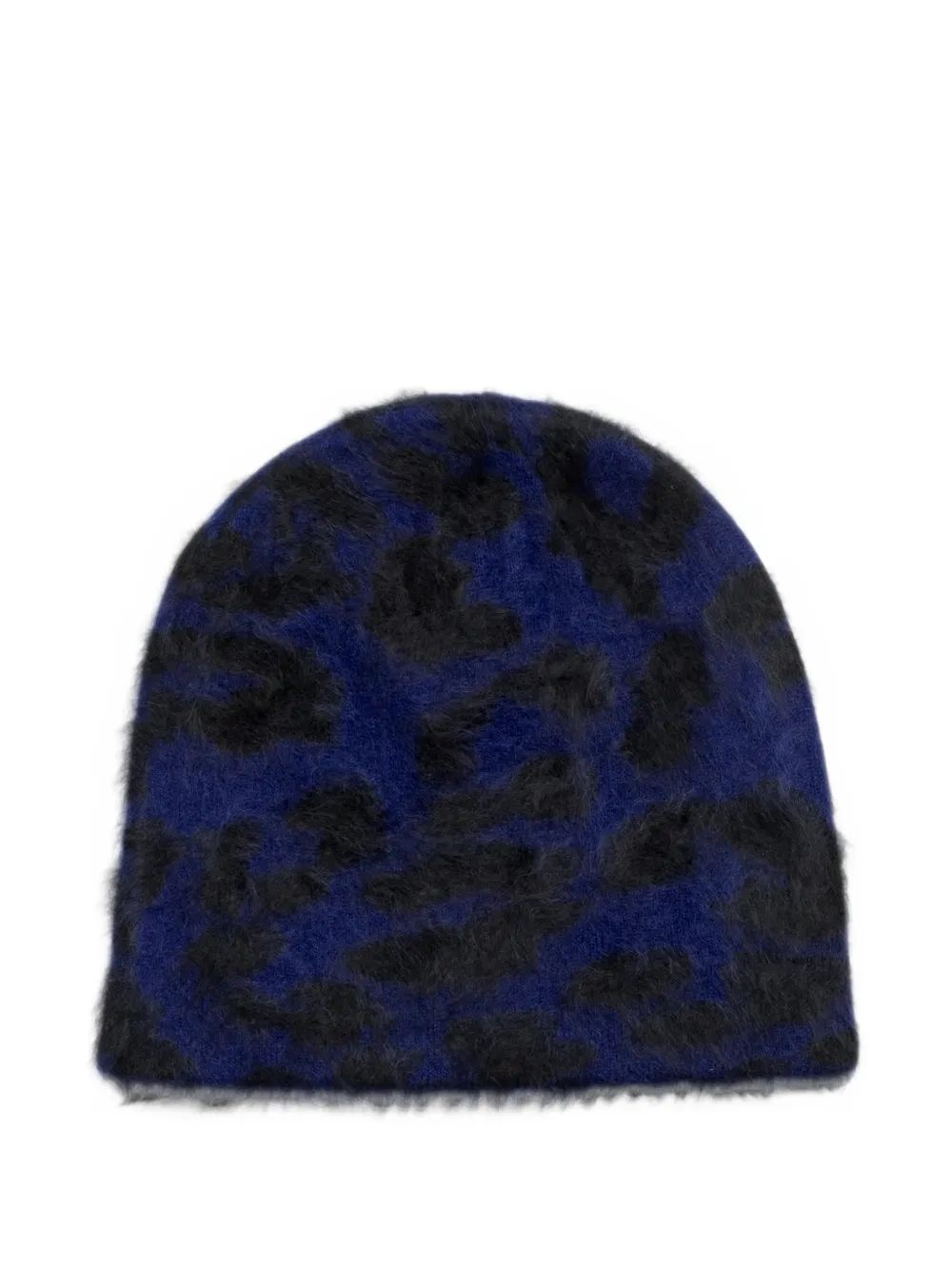 Stüssy Kasjmier muts met luipaard-print Blauw