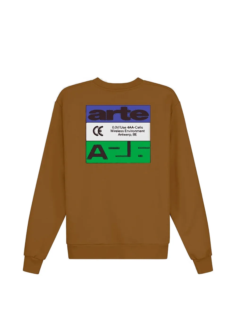 Arte Antwerp Sweater met print Bruin