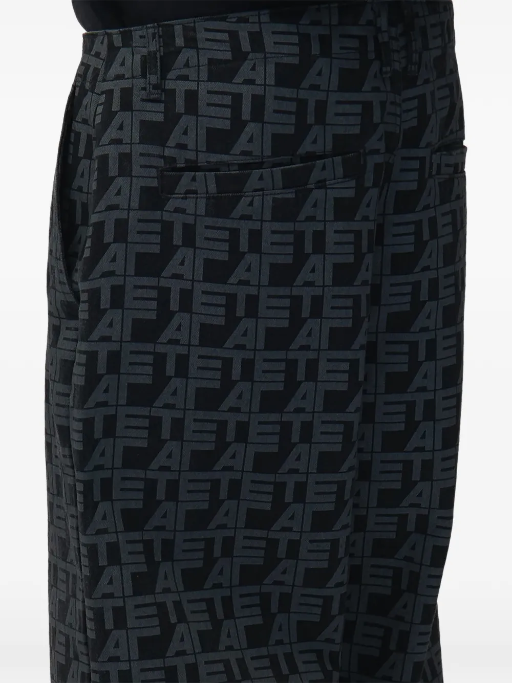 Arte Antwerp Jeans met monogram-print Zwart