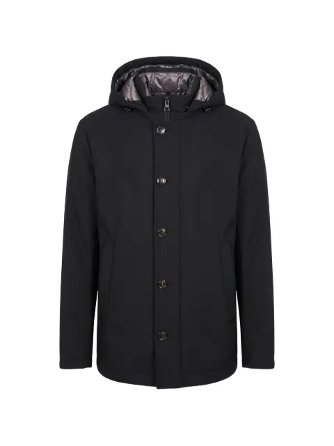 Montecore button-fastening hooded jacket