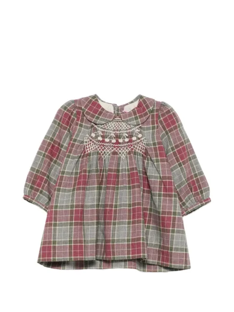 Bonpoint smocked checked dress