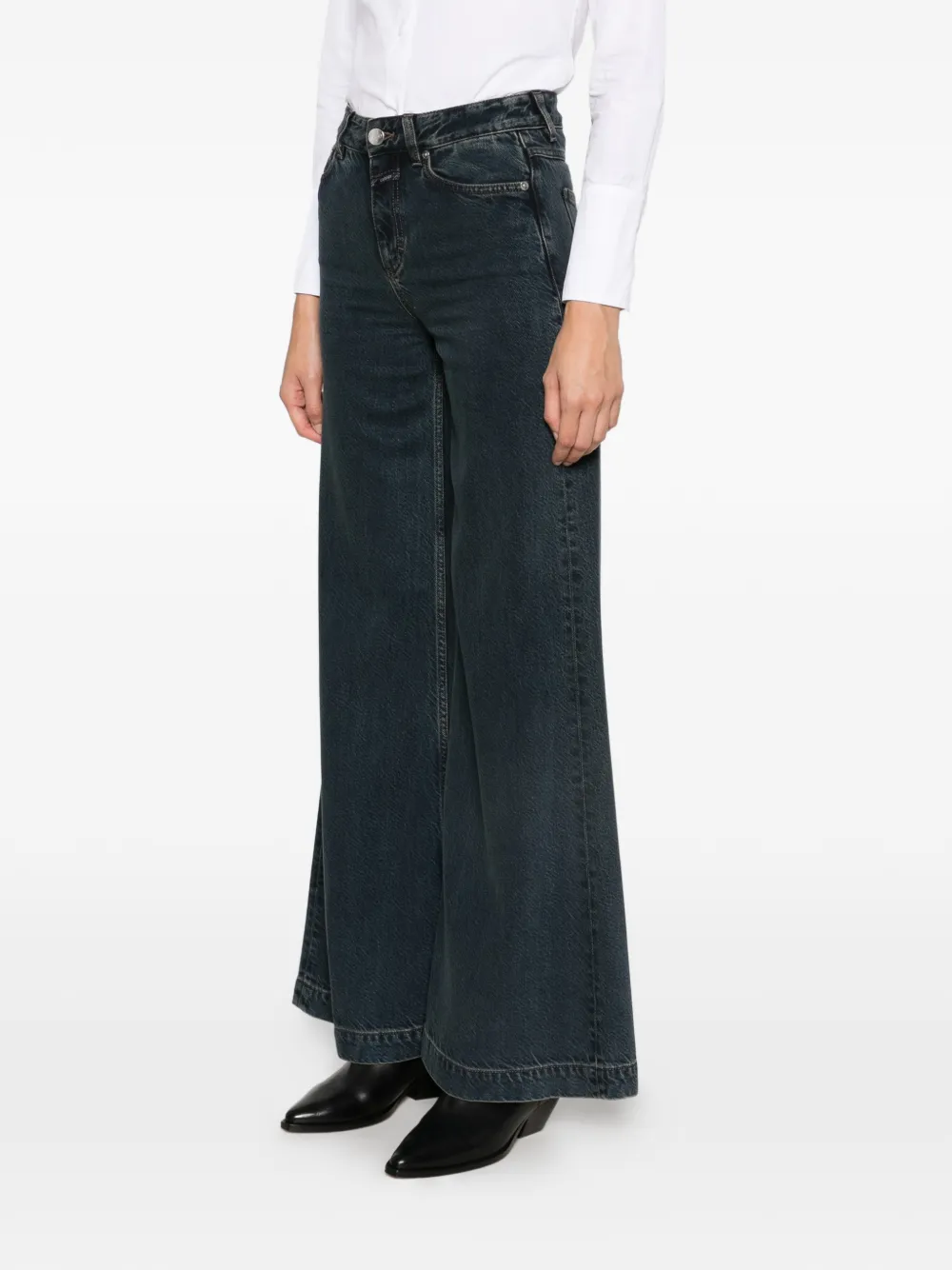 Closed Glow Up wide-leg jeans Blauw