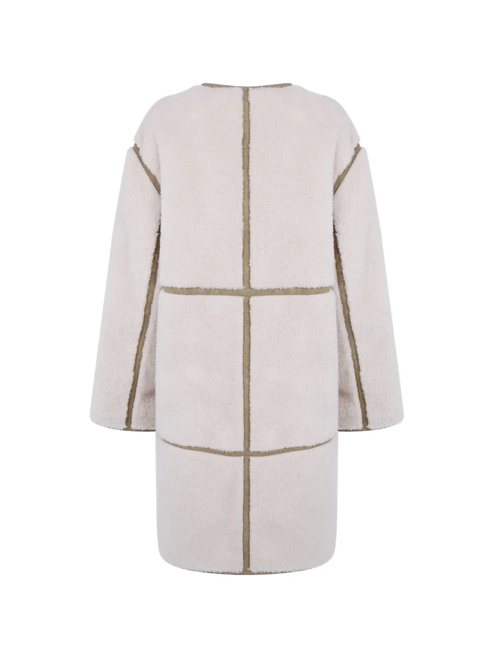 STAND STUDIO Marie faux-shearling panelled coat Beige
