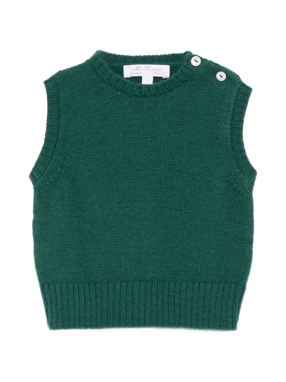 Mariella Ferrari button-fastening knitted vest - Verde