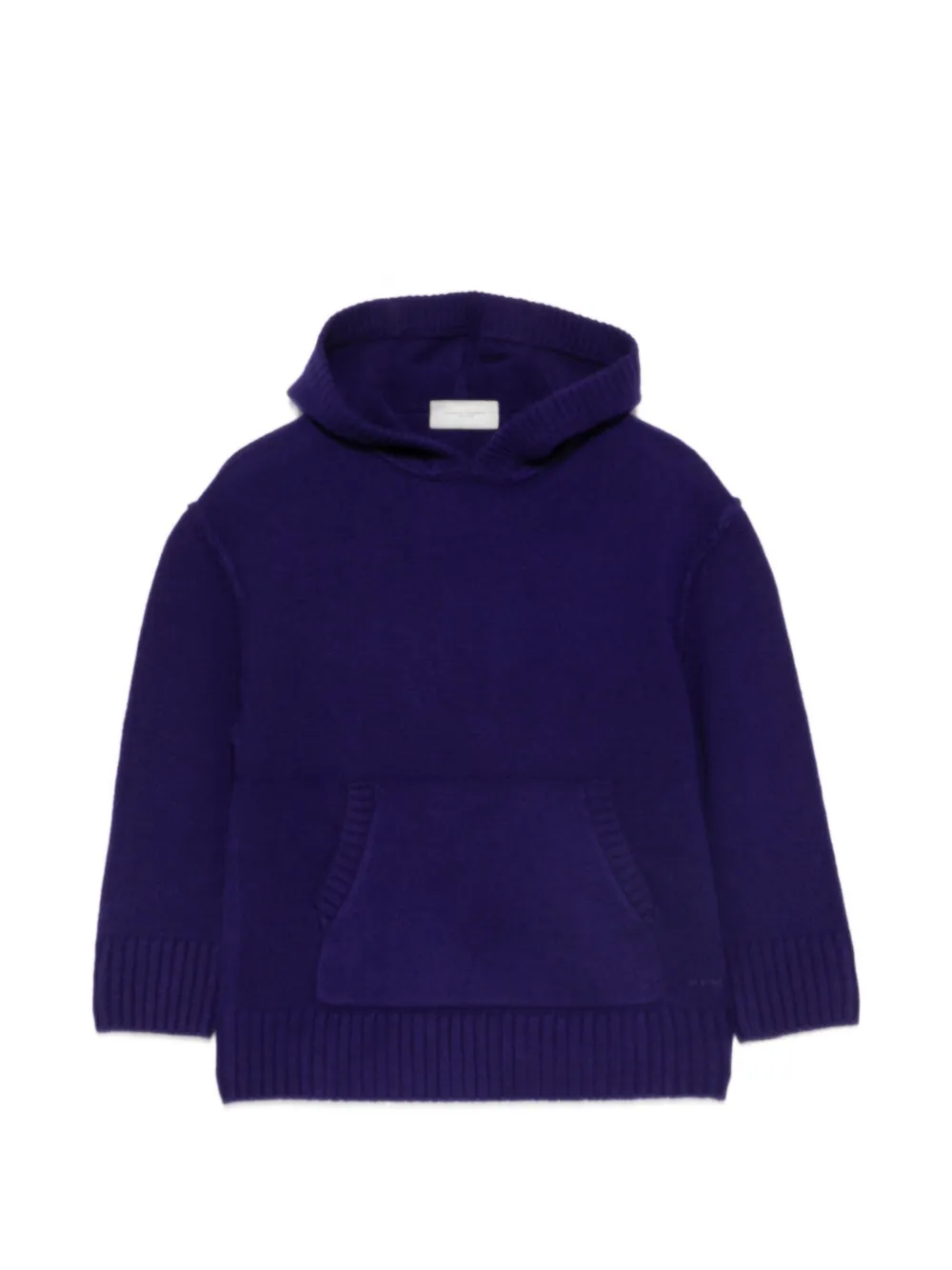 Paolo Pecora Kids knitted pouch-pocket hoodie Paars