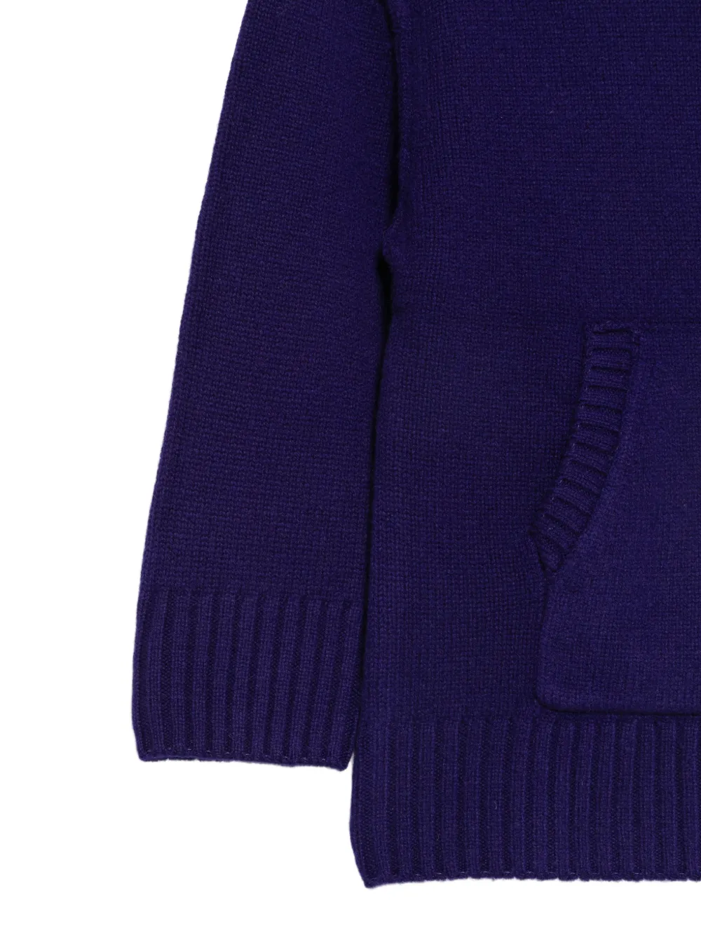 Paolo Pecora Kids knitted pouch-pocket hoodie Paars