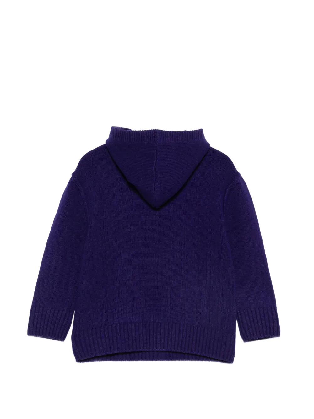 Paolo Pecora Kids knitted pouch-pocket hoodie Paars
