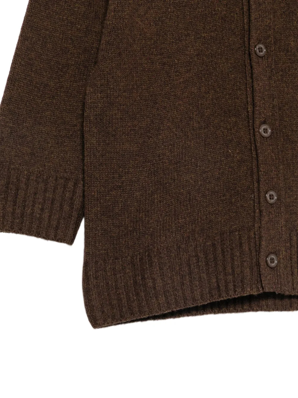 Paolo Pecora Kids V-neck button-up cardigan Bruin