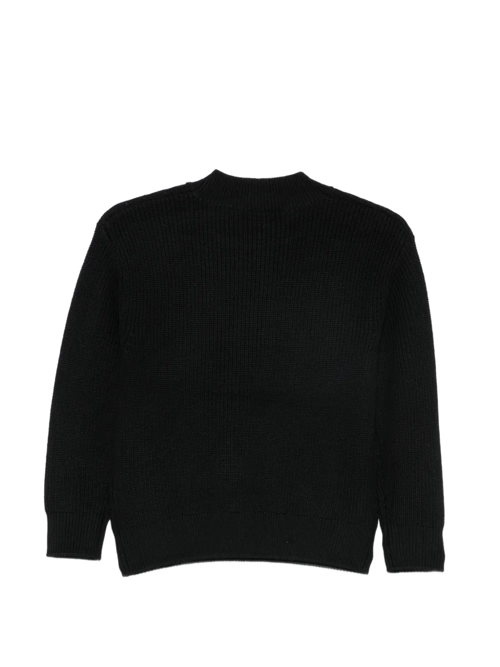 Paolo Pecora Kids waffle-knit sweater Zwart