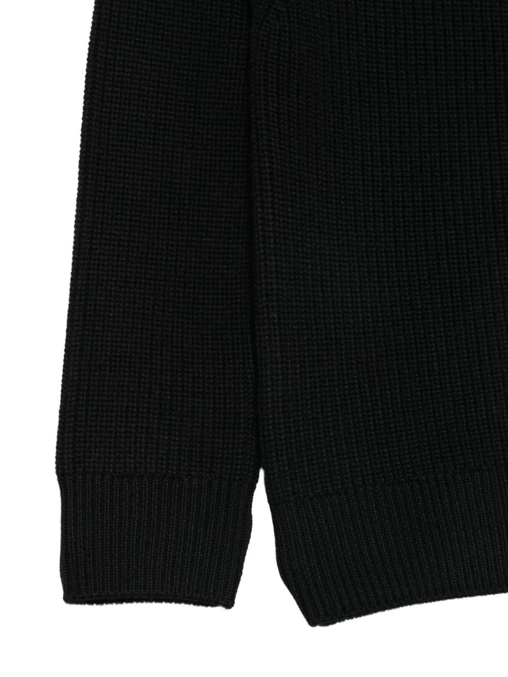 Paolo Pecora Kids waffle-knit sweater Zwart