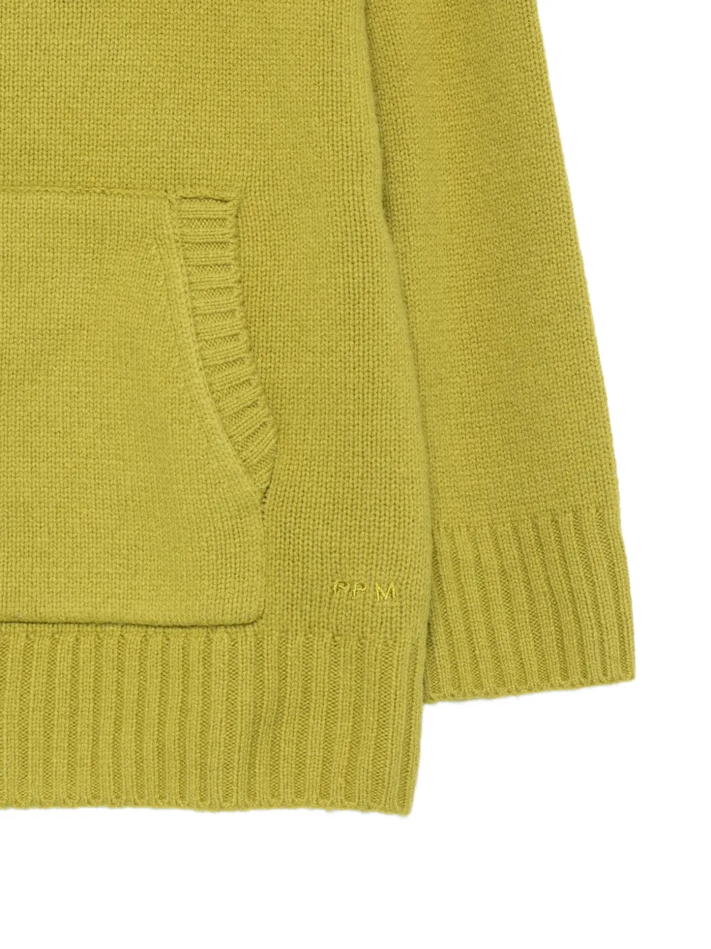 Paolo Pecora Kids logo-embroidered knitted hoodie Groen