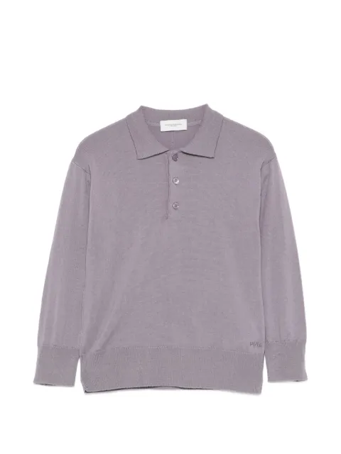 Paolo Pecora Kids playera tipo polo tejida manga larga