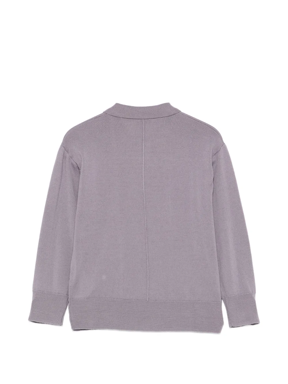 Paolo Pecora Kids long-sleeve knitted polo shirt Paars