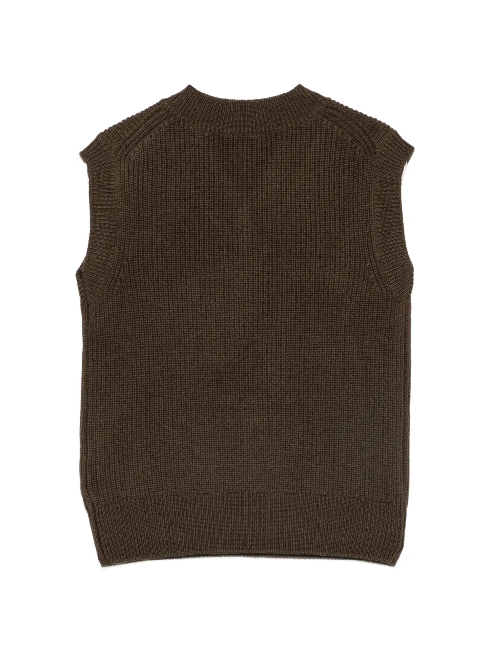 Paolo Pecora Kids V-neck knitted vest Bruin