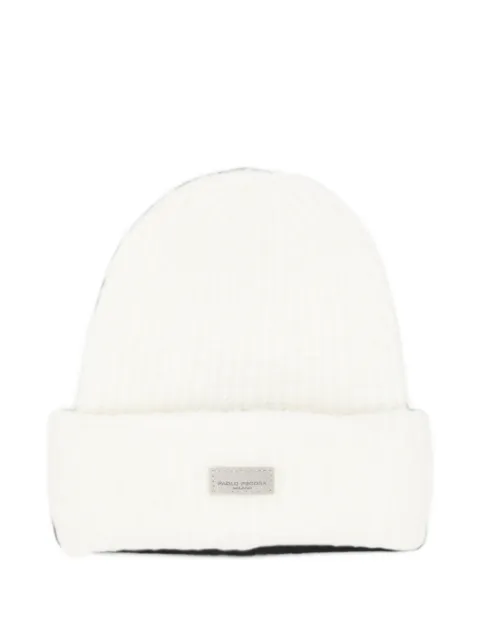 Paolo Pecora Kids ribbed-knit logo-patch beanie hat