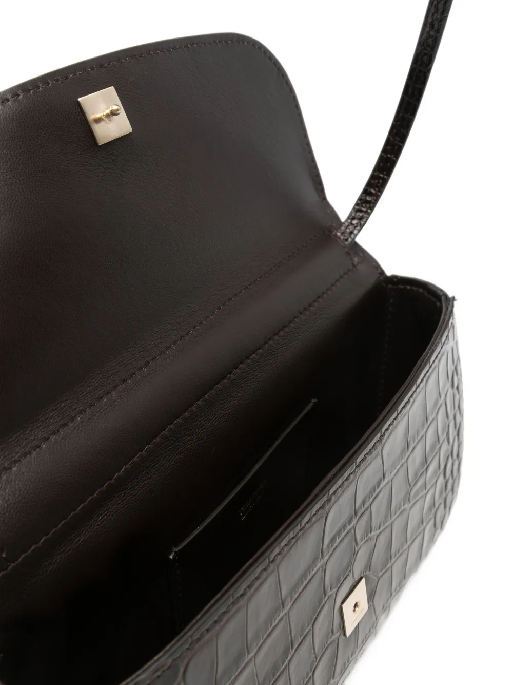 TOM FORD croc-effect leather clutch bag Bruin