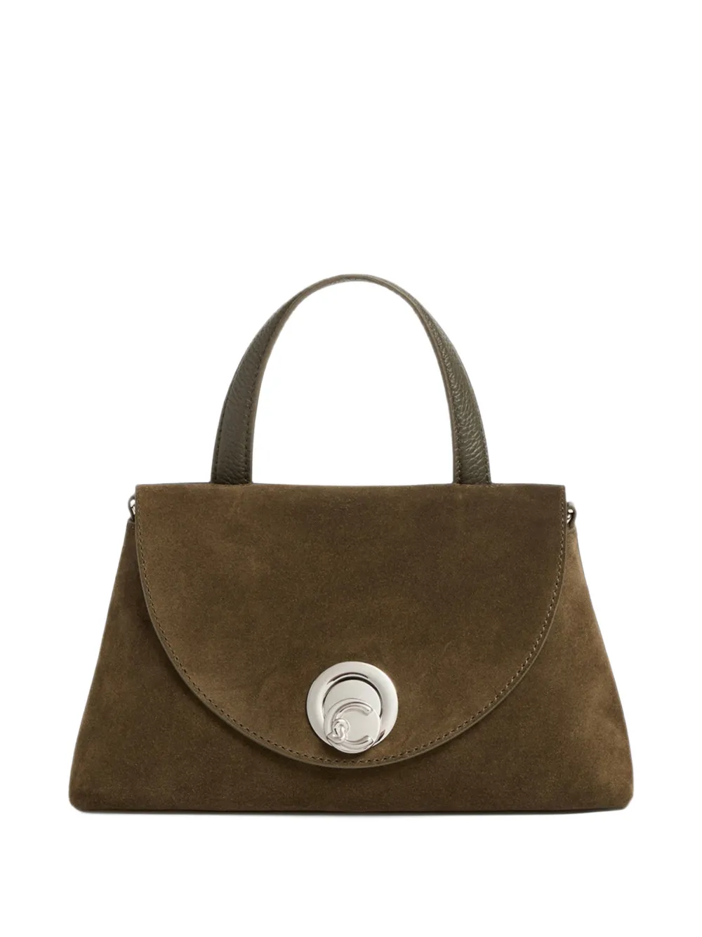Coccinelle small Nikla suede leather tote bag - Verde