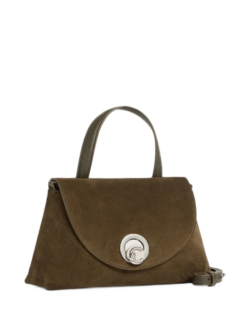 Coccinelle small Nikla suede leather tote bag Groen