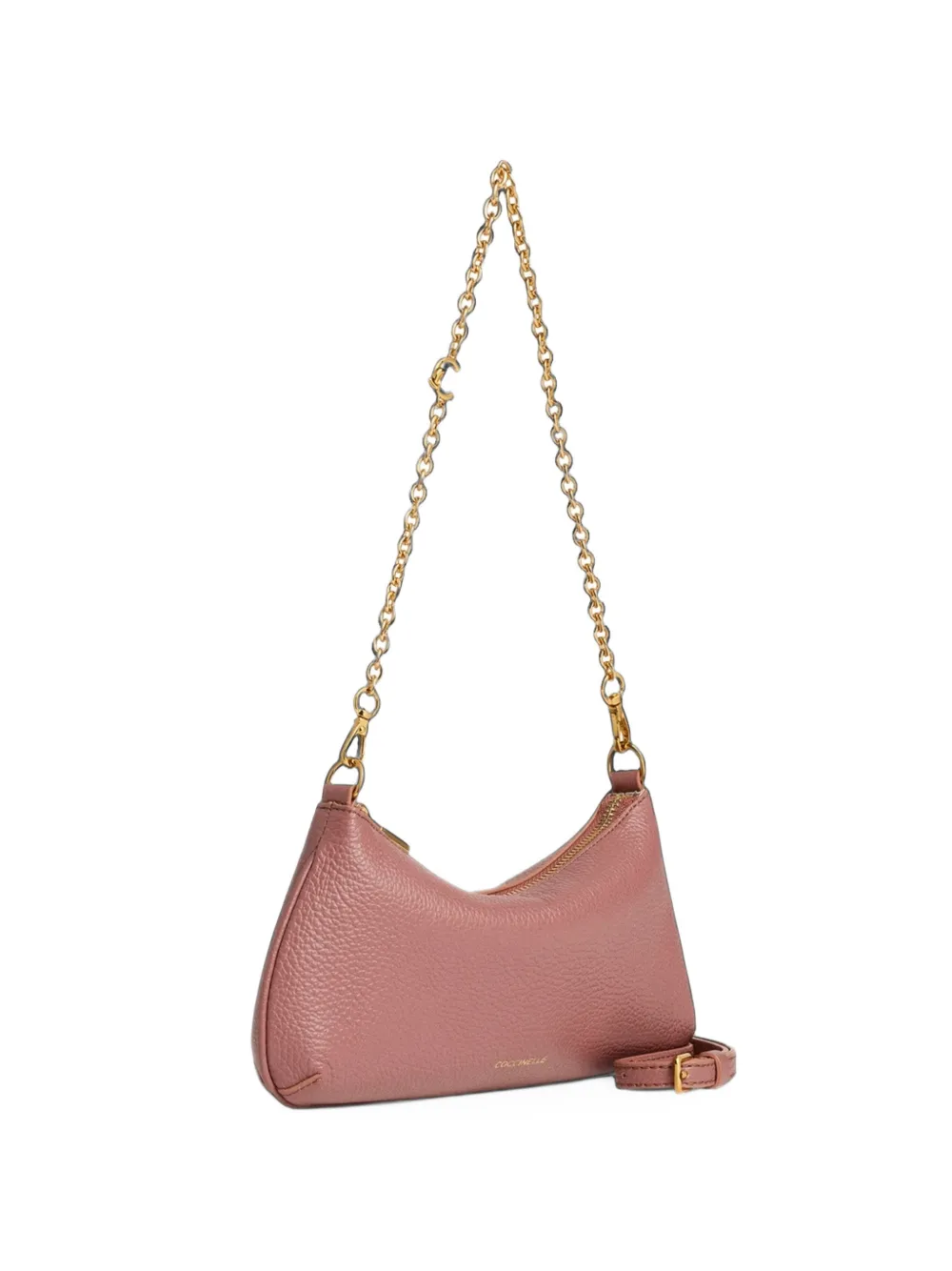 Coccinelle mini grained leather shoulder bag - Rosa