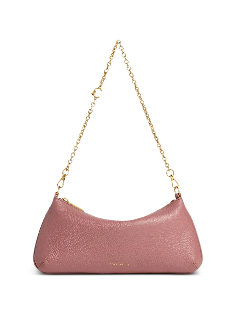 Coccinelle mini grained leather shoulder bag - Rosa