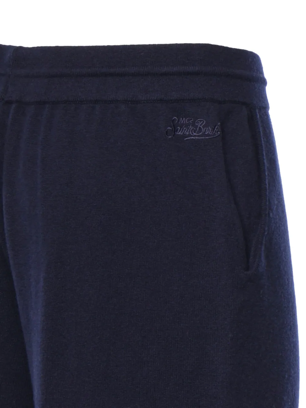 MC2 Saint Barth Wollen trainingsbroek met trekkoordtaille Blauw