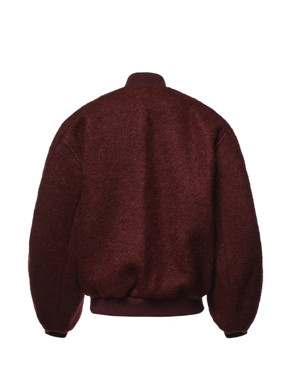 The Frankie Shop Elinor boucle oversized bomber jacket Rood