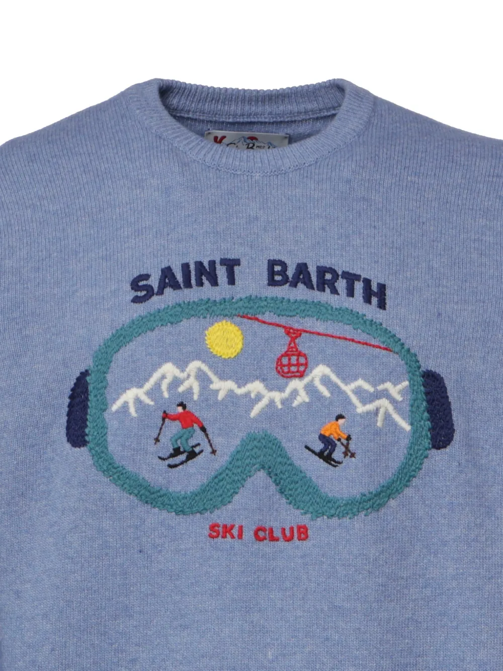 MC2 Saint Barth Heron crewneck knit sweater Blauw