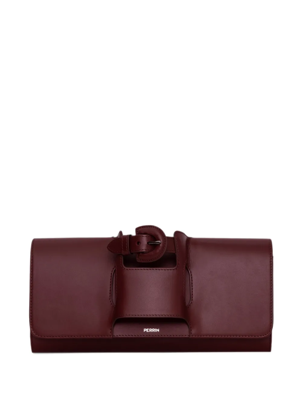 Perrin Paris La Parisienne Buckle-strap Clutch Bag In Red
