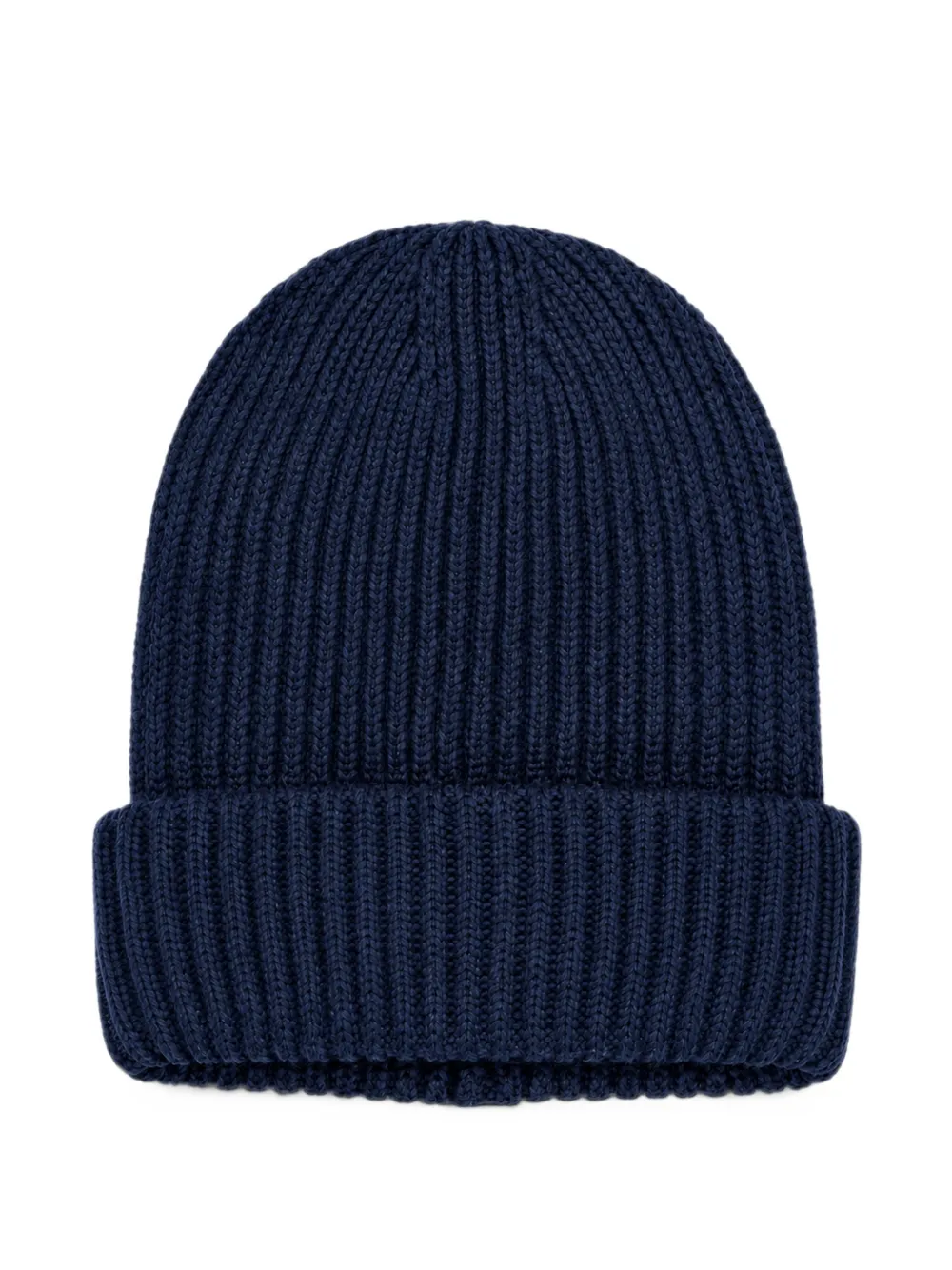 Paolo Pecora Kids ribbed-knit beanie hat Blauw
