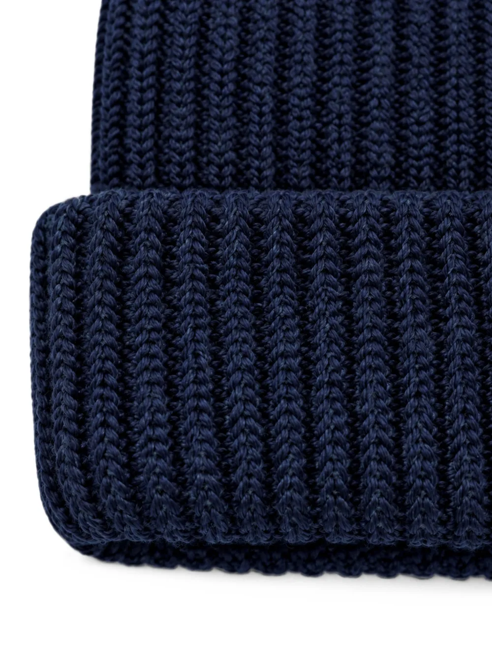 Paolo Pecora Kids ribbed-knit beanie hat Blauw