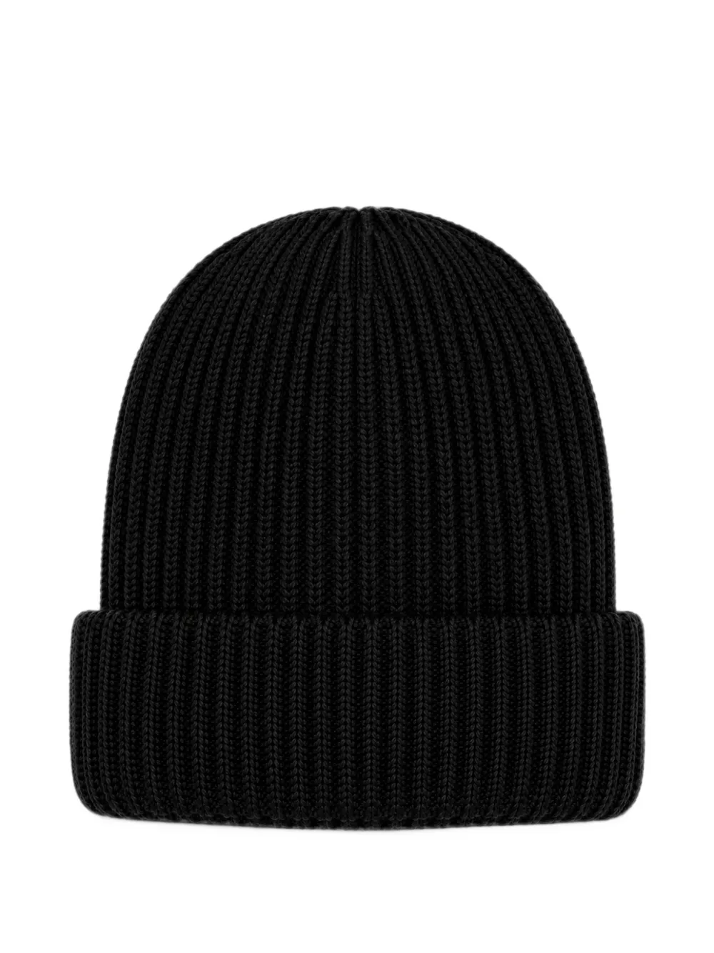 Paolo Pecora Kids bonnet en maille côtelée - Noir Paolo Pecora Kids bonnet en maille côtelée - Noir