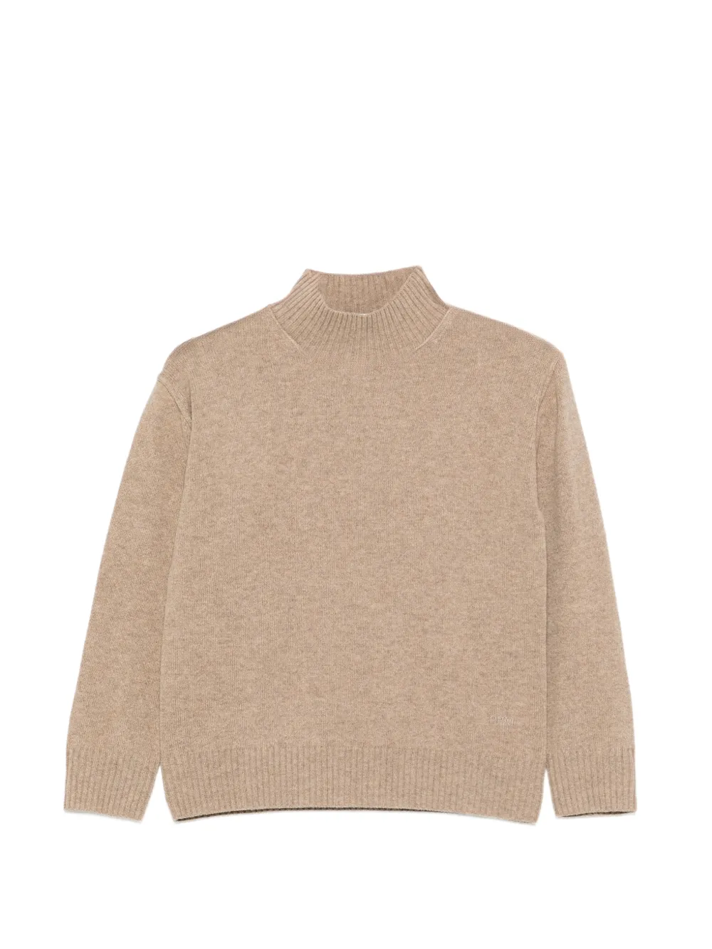 Paolo Pecora Kids high-neck knitted sweater Beige
