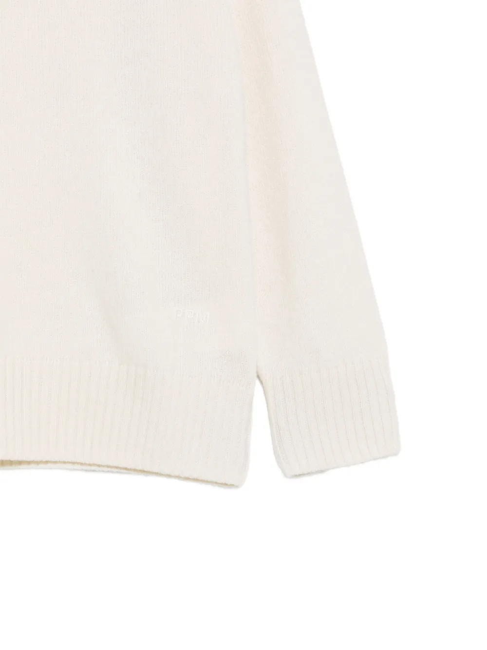Paolo Pecora Kids high-neck logo-embroidered sweater Beige