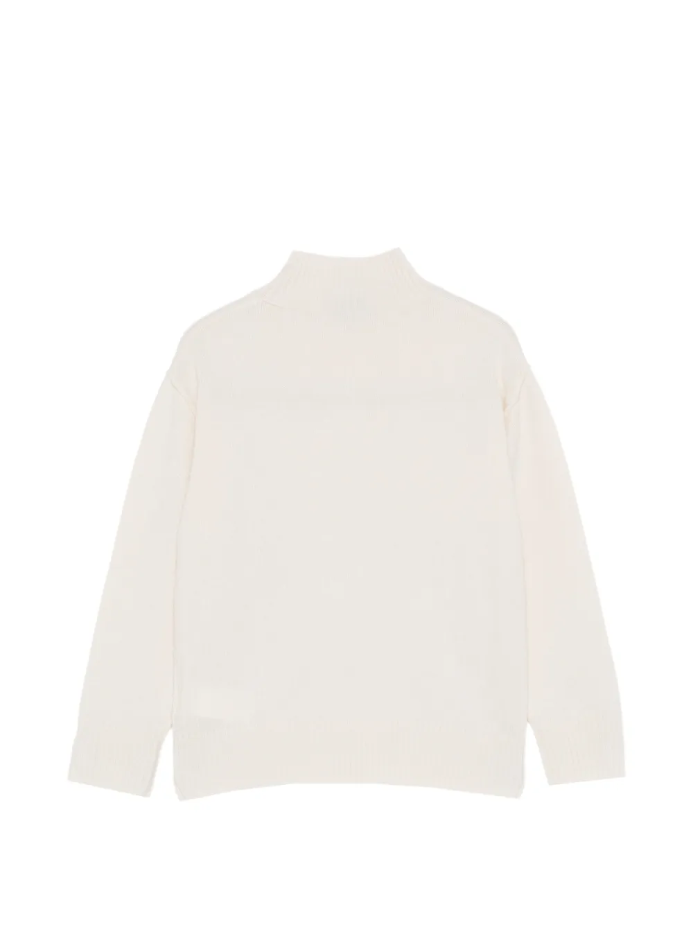 Paolo Pecora Kids high-neck logo-embroidered sweater Beige