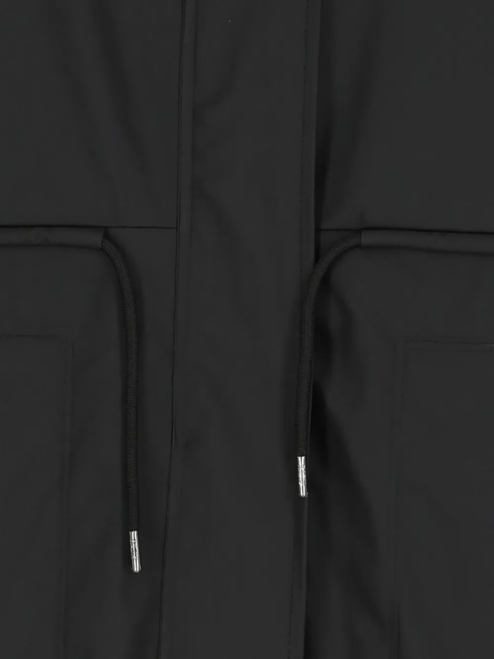 Rains String W parka met capuchon Zwart