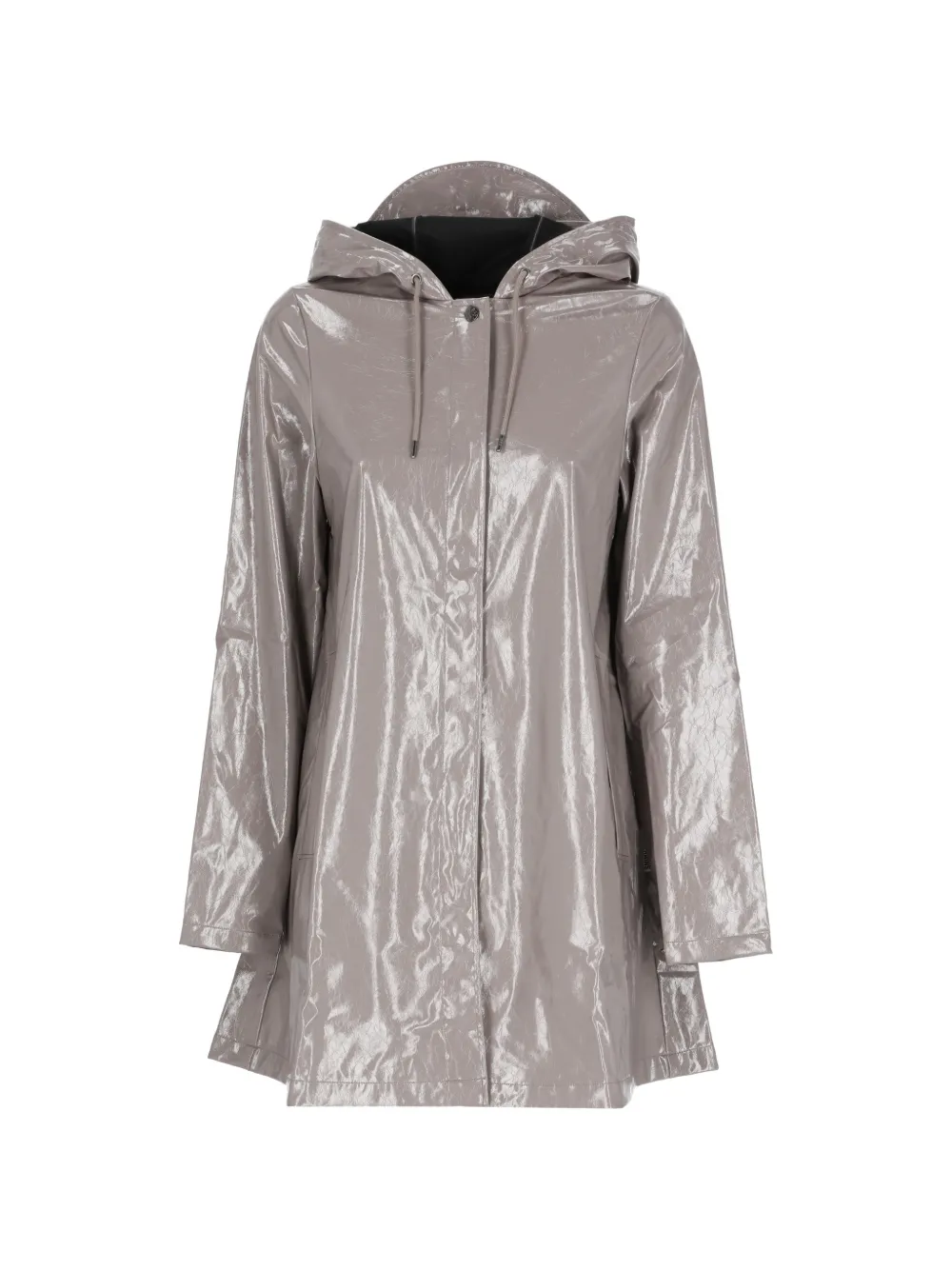 Rains hooded gloss-finish coat - Grau