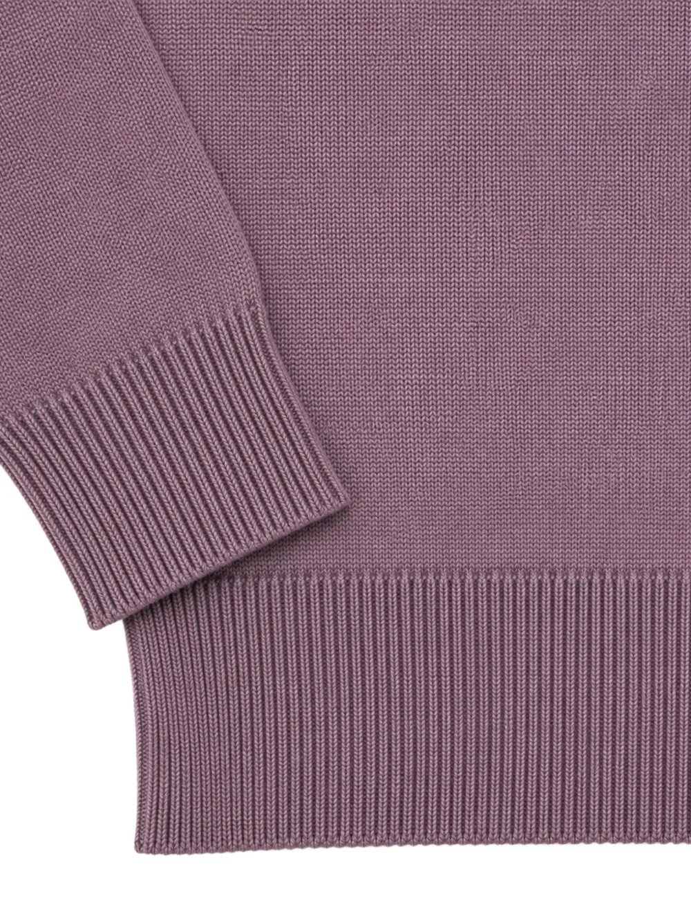 Paolo Pecora Kids logo-embroidered ribbed-trim sweater Paars