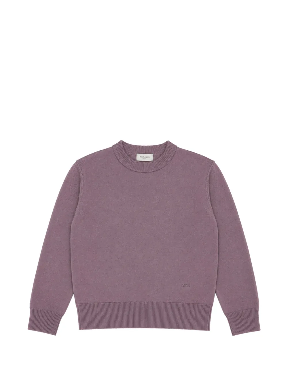 Paolo Pecora Kids logo-embroidered ribbed-trim sweater - Viola