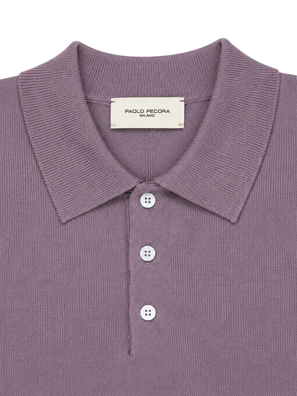 Paolo Pecora Kids Poloshirt met geborduurd logo Paars