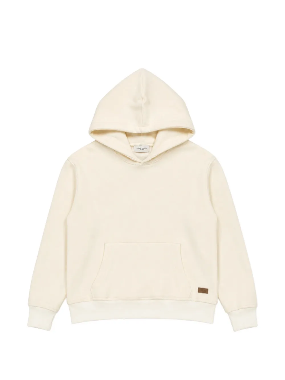 Paolo Pecora Kids hoodie à patch logo - Tons neutres Paolo Pecora Kids hoodie à patch logo - Tons neutres